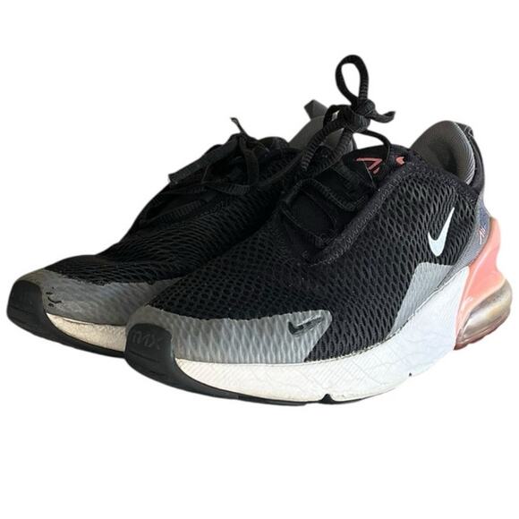 Boys Nike Air Max 270 AO2372-020 Mesh Athletic Running Sneaker Size 2Y Black - Picture 2 of 6
